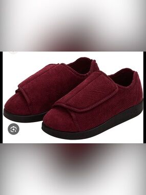Burgundy Adjustable Slip-On Comfort Loafers
